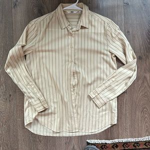 Uniqlo yellow striped button down